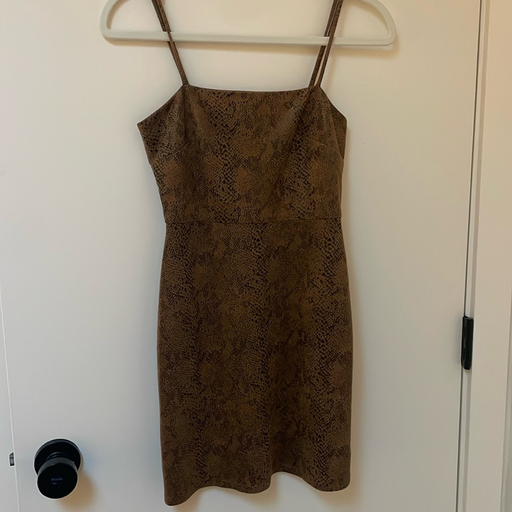 Aqua snake skin mini dress